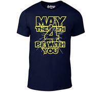 Reality Glitch Men's May The 4th Be with You T-Shirt Navy