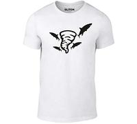 Reality Glitch Men's Sharknado T-Shirt (Medium, White)