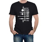 Reality Glitch Men's Spaceship Timeline Movie, Space, Sci Fi and Science Inspired Funny Graphic T-Shirt (Medium, Black)