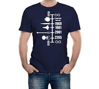 Reality Glitch Men's Spaceship Timeline Movie, Space, Sci Fi and Science Inspired Funny Graphic T-Shirt (5XL, Navy Blue)