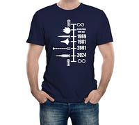 Reality Glitch Men's Spaceship Timeline Movie, Space, Sci Fi and Science Inspired Funny Graphic T-Shirt (XL, Navy)