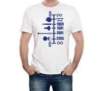 Reality Glitch Men's Spaceship Timeline Movie, Space, Sci Fi and Science Inspired Funny Graphic T-Shirt (XX-Large, White)