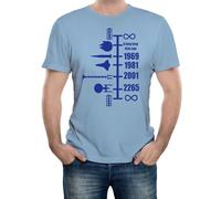 Reality Glitch Men's Spaceship Timeline Movie, Space, Sci Fi and Science Inspired Funny Graphic T-Shirt (XXX-Large, Sky Blue)