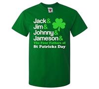 Reality Glitch Men's The Four Fathers of St. Patrick's Day T-Shirt. (XL, Irish Green)