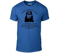 Reality Glitch Men's What is Best in Life? T-Shirt. (XXX-Large, Royal Blue)