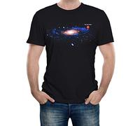 Reality Glitch Men's You are Here Funny, Science Space T-Shirt [M,Black]