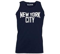 Reality Glitch New York City Mens Vest Navy Blue
