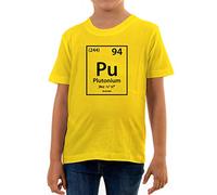 Reality Glitch Plutonium Element Periodic Table Kids T-Shirt Yellow