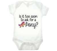 Reality Glitch Too Soon To Ask For A Pony Babygrow (9-12mths, White)