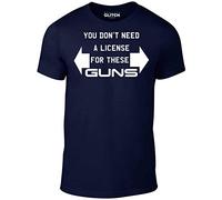 Reality Glitch You Don't Need a License for These Guns t Shirt Navy