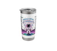 Reality GLITCHING Existential Retro Space Person Stainless Steel Insulated Tumbler