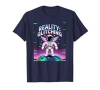 Reality GLITCHING Existential Retro Space Person T-Shirt