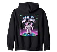 REALITY GLITCHING Existential Retro Space Person Zip Hoodie