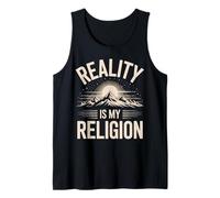 Reality is My Religion Mountain Sunset Design Tank Top