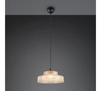Reality Leuchten Abella pendant light, amber, Ø 35 cm, glass, E27