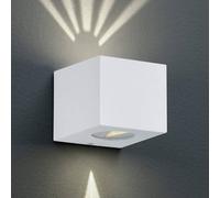 Reality Leuchten Angular LED outdoor wall light Cordoba, white