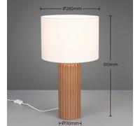 Reality Leuchten Blair table lamp, height 51 cm, mocha, E27, ceramic