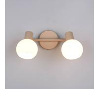 Reality Leuchten Boba ceiling light, 2-bulb, beige, E14, metal