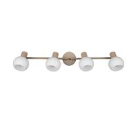 Reality Leuchten Boba ceiling light, 4-bulb, beige, E14, metal