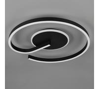 Reality Leuchten Calle LED ceiling light, black, Ø 50 cm, CCT, dimmable