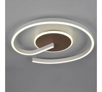 Reality Leuchten Calle LED ceiling light, coffee, Ø 50 cm, CCT, dimmable