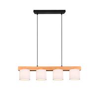 Reality Leuchten Cameron pendant light, four-bulb, white