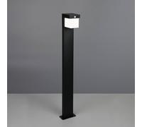 Reality Leuchten Colombo solar path light, matt black, metal, height 100 cm