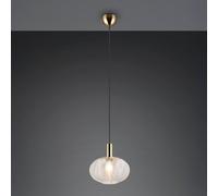 Reality Leuchten Elvezia pendant light, clear, Ø 26 cm, glass, E27