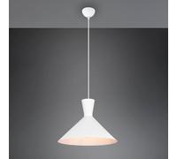 Reality Leuchten Enzo pendant light, one-bulb, Ø 35 cm, white