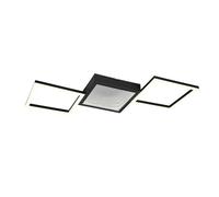Reality Leuchten Gelo LED ceiling light, black, dimmable, 3000 K, metal
