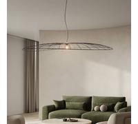 Reality Leuchten Lauris pendant light, matt black, Ø 200 cm, metal, E27