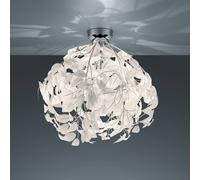 RL LIVE YOUR LIGHT Leavy R60461001 Ceiling Light, Matt Nickel Metal, White Plastic Shade, 1x E27