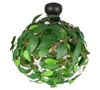 Reality Leuchten Leavy ceiling light, black/green, Ø 38 cm, E27, 1-bulb