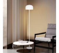 Reality Leuchten LED battery-powered floor lamp Jeff, white, metal, height 147 cm