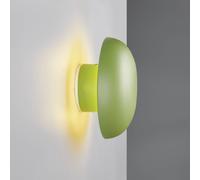 Reality Leuchten LED battery wall light Davey, green, dimmable, Ø 15.5 cm