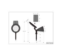 Reality Leuchten LED solar spotlight Festival, matt black, RGB, sensor