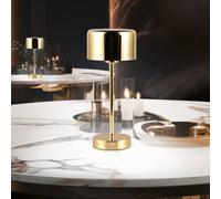 RL LIVE YOUR LIGHT Reality Leuchten Jeff R59151103 LED Battery-Powered Table Lamp Polished Metal Brass with 1.5 Watt LED 4-Way Touch