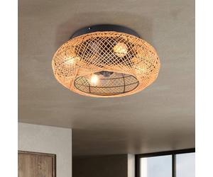 Reality Leuchten Lillesand ceiling fan with light, quiet, Ø 50 cm, remote control