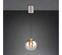 Reality Leuchten Liora pendant light, amber, Ø 25 cm, glass, E27