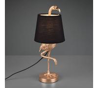 Reality Leuchten Lola table lamp with flamingo figure, black/gold