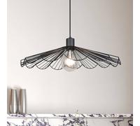 Reality Leuchten Margarita pendant light, Ø 50 cm, black, E27, metal