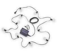 Reality Leuchten Mood R74761132 LED Hybrid Solar Outdoor Fairy Lights Plastic Black with 10x 0.5 Watt LED Remote Control Length 5.7 m