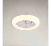 Reality Leuchten Mora LED fan, DC, quiet, Ø 45 cm, CCT, remote control