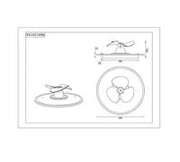 Reality Leuchten Nybro LED fan, black, DC, quiet, 50 cm, CCT, remote control