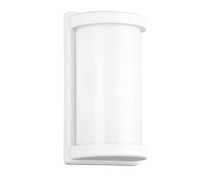 Reality Leuchten Outdoor Wall Light Puelo R21186131, die-cast Aluminium matt White, Plastic lampshade, excl. 1x E27