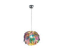 Reality Leuchten R30401069 Clover A++ to E Pendant Light, Acrylic, E27, Chrome, 40 x 40 x 150 cm