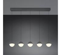 Ceiling Light Grey Senta 5 LED Bar Anthracite Trio R33555142