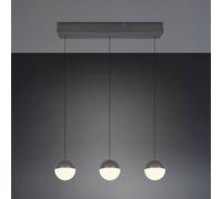 Reality Leuchten Senta LED hanging light, anthracite, length 62 cm, 3,000 K, 3-bulb.