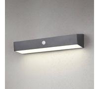 Reality Leuchten Silves solar wall light, black, sensor, IP44