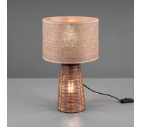 Reality Leuchten Straw table lamp made of rattan